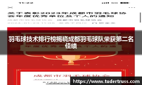 羽毛球技术排行榜揭晓成都羽毛球队荣获第二名佳绩