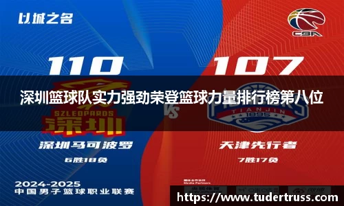 深圳篮球队实力强劲荣登篮球力量排行榜第八位